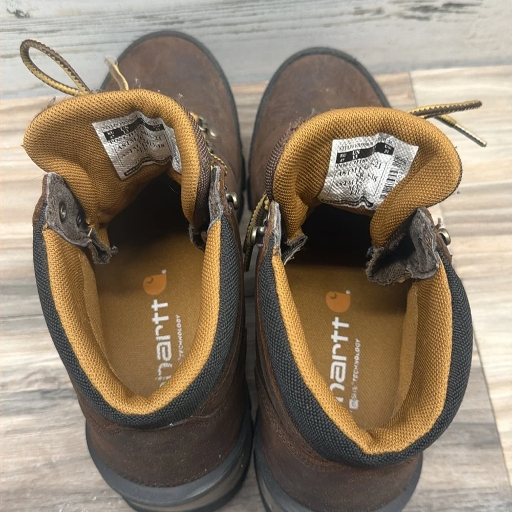 Carhartt Gilmore 5-Inch Alloy Toe Work Hiker Boots Brown Leather Men 13